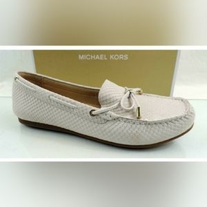 Michael Kors Sutton Embossed Leather Moc Flats